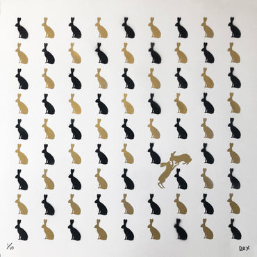 Bunny Love (Gold & Black Stencil)