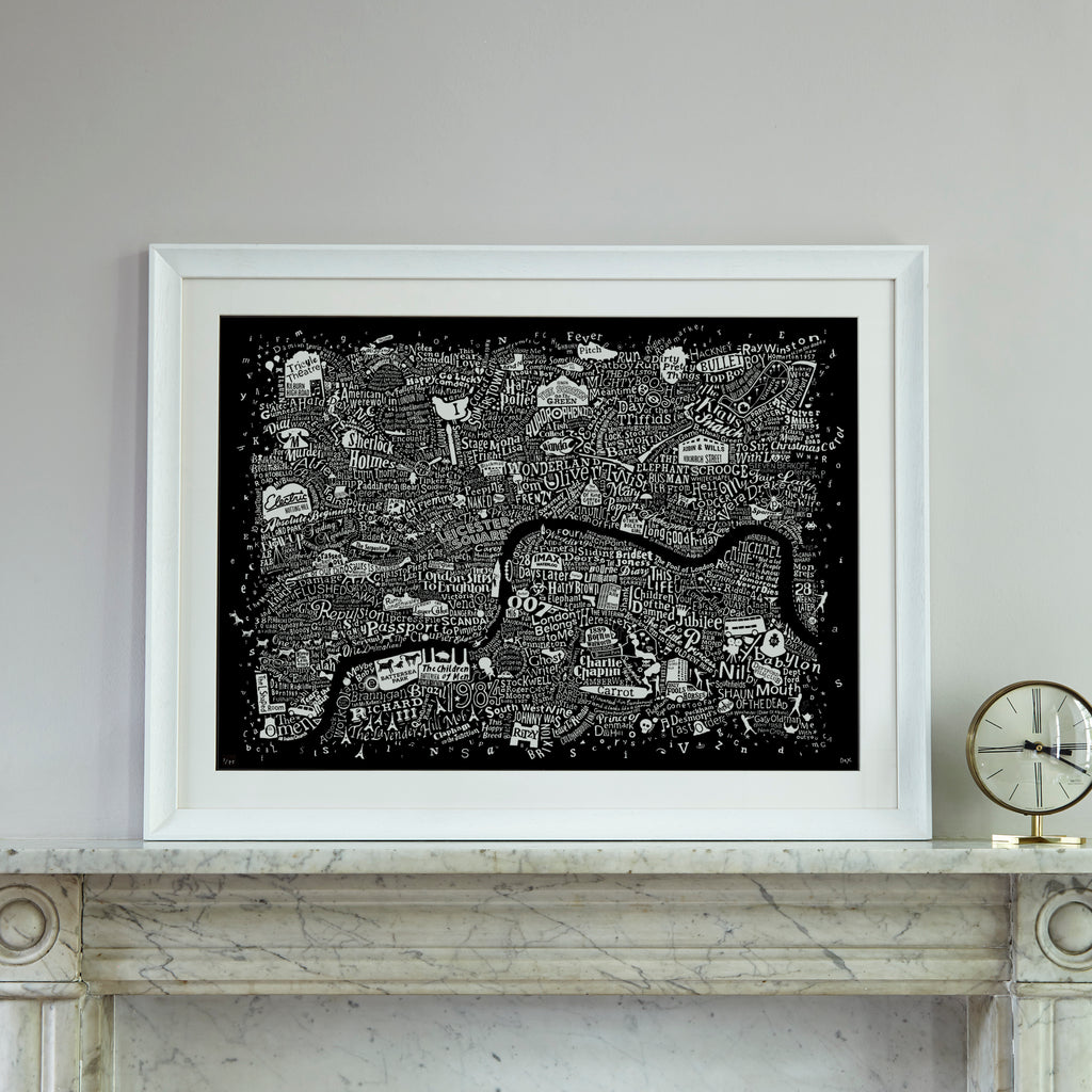 London Film Map (Black Plike)