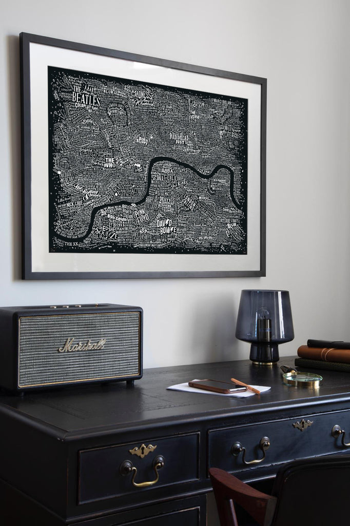 Music Map Of London (Black)