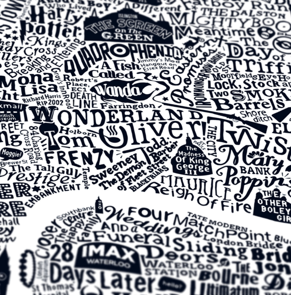 Central London Film Map (White)