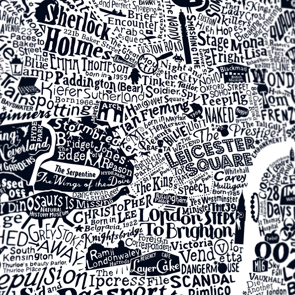 Central London Film Map (White)