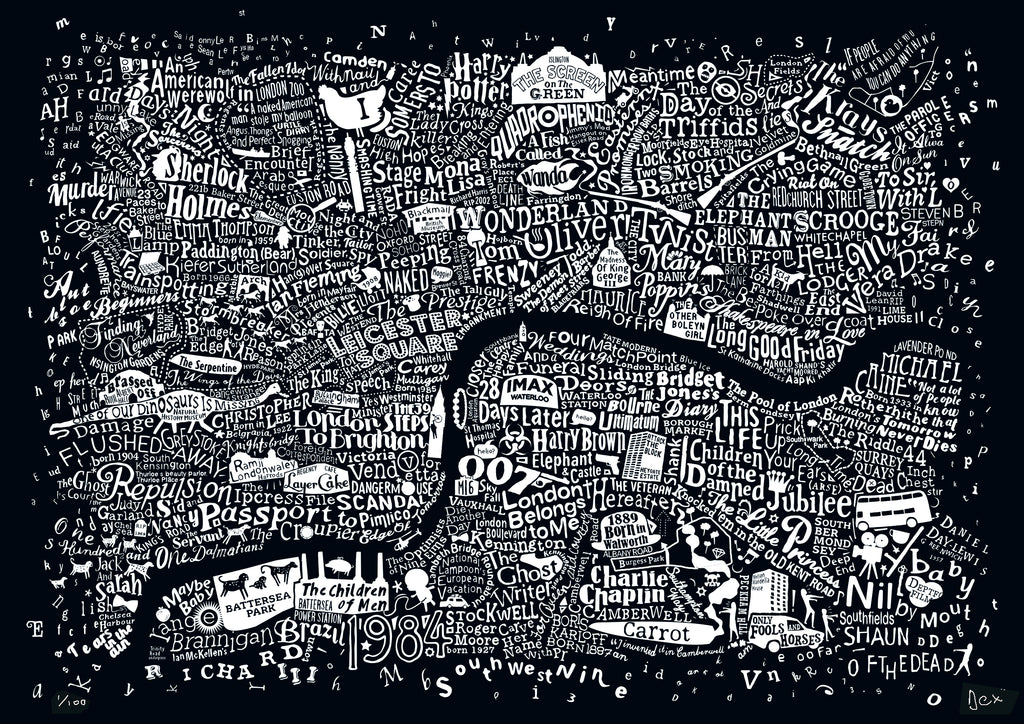 Central London Film Map (Black)
