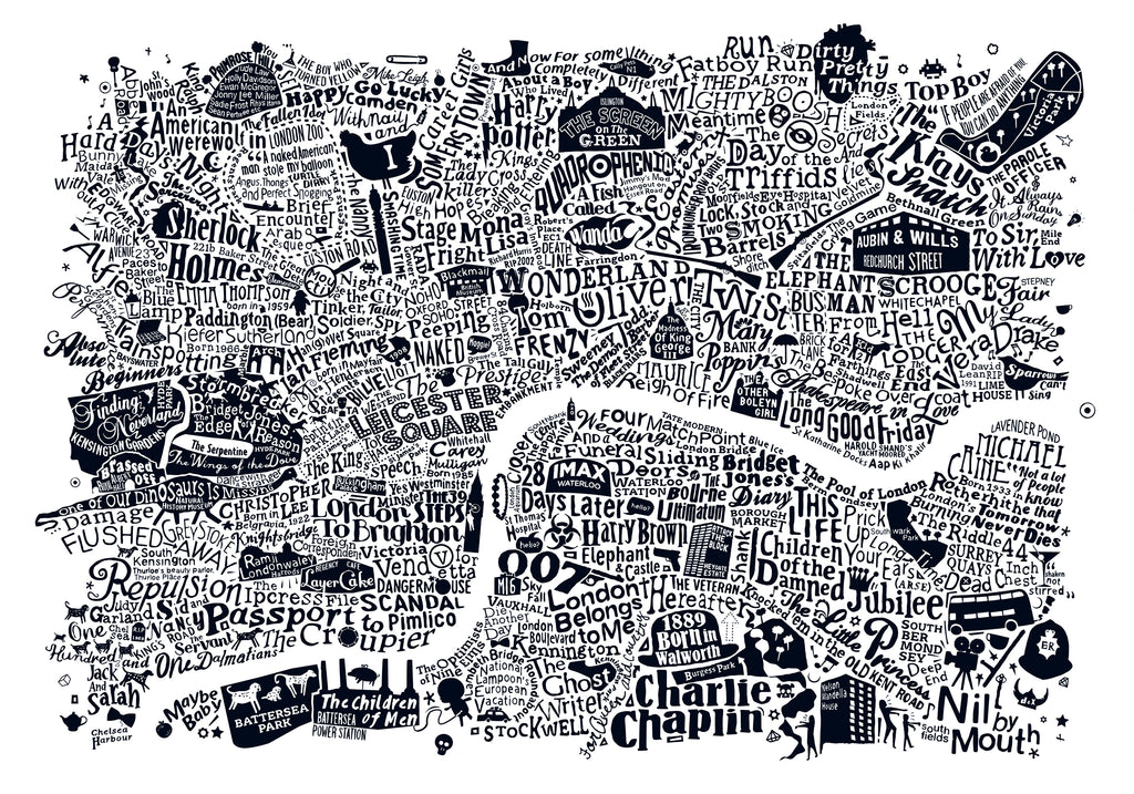 Central London Film Map (White)