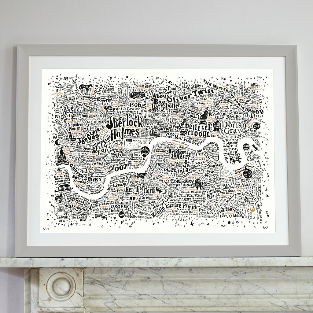 –　Black　Literary　Gold)　and　London　(White,　Map　Artefacteria